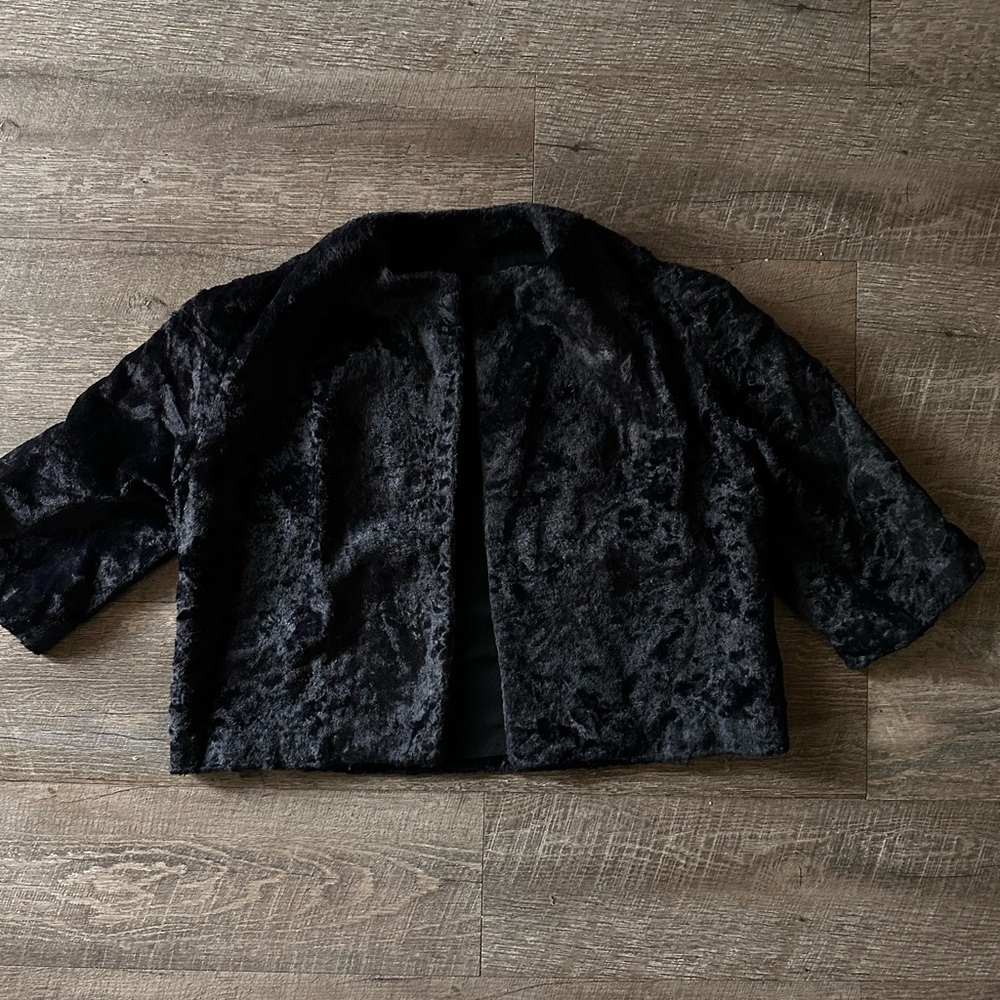 Black Faux Fur Women's coat